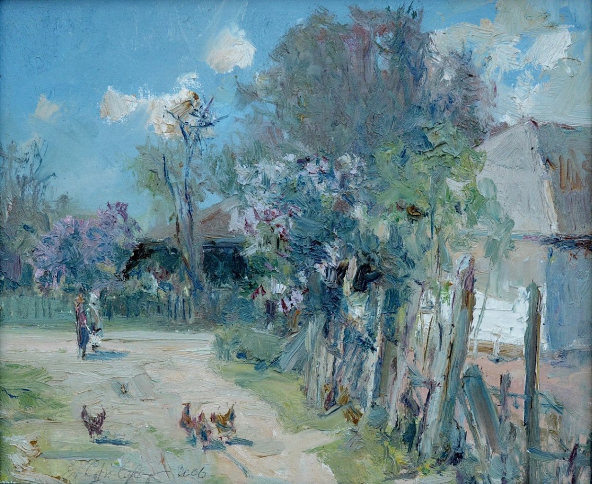 "Pictură. Peisaj. Pleinair" by Emil Childescu, ulei pe pânză