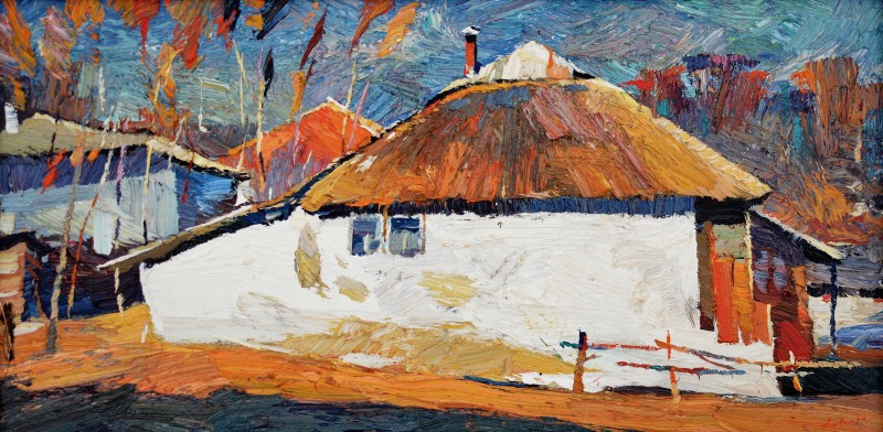 "Autumn etude. Nicolaeuca" by Anatol Ghimpu, 2006, 300x600mm, oil on canvas