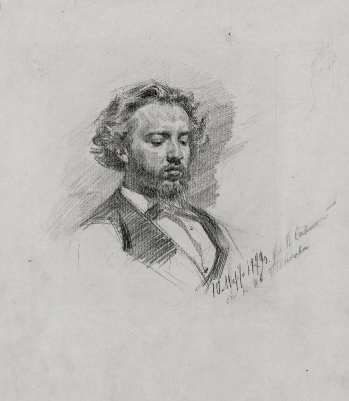 "Drawing. Portrait" by Vasilii Yevgenevich Savinskii