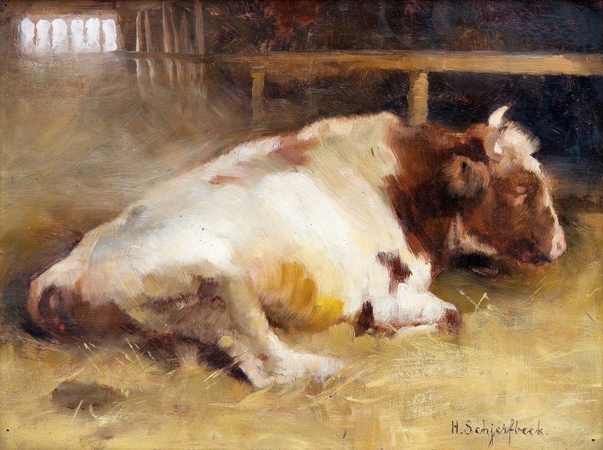 "Painting. Animals" by Helene Schjerfbeck