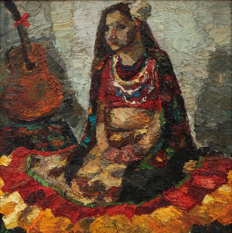 "Живопись. Фигура / полуфигура. Продолжительный" by Лина Аминов, 620x620mm, масло / холст