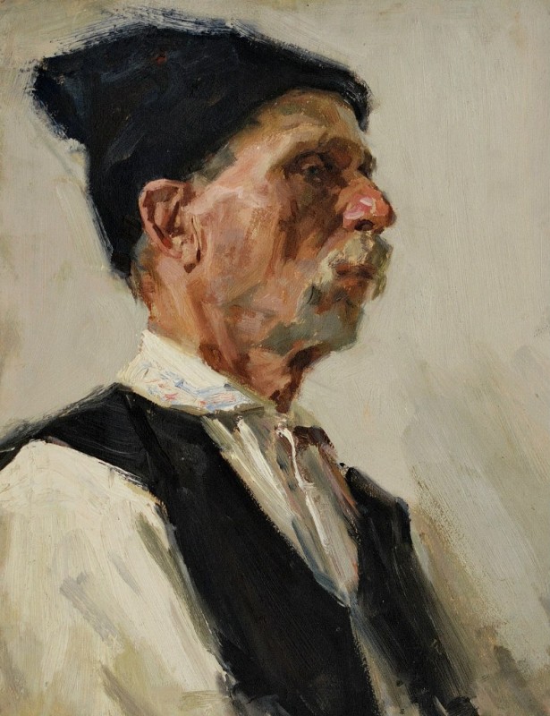 "Painting. Portrait" by Veniamin Slobodzinschii, oil on canvas