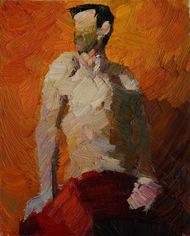 "Studiu. Nud" by Cаролина Леагул, 2013, 250x200mm, масло / холст