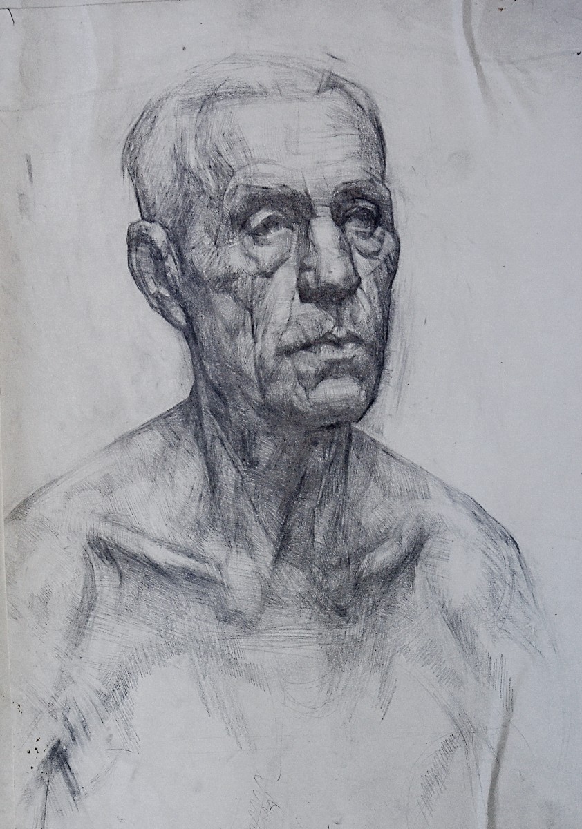 "Desen. Portret. De lungă durată" by Nicolae Nedealcov, 500x400mm