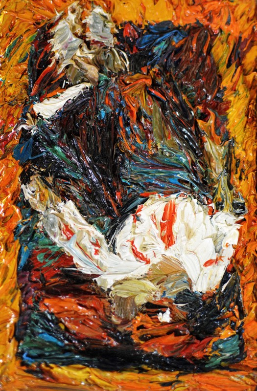 "Studiu. Figură" by Vlada Cibuc, 2016, 150x100mm, ulei pe pânză