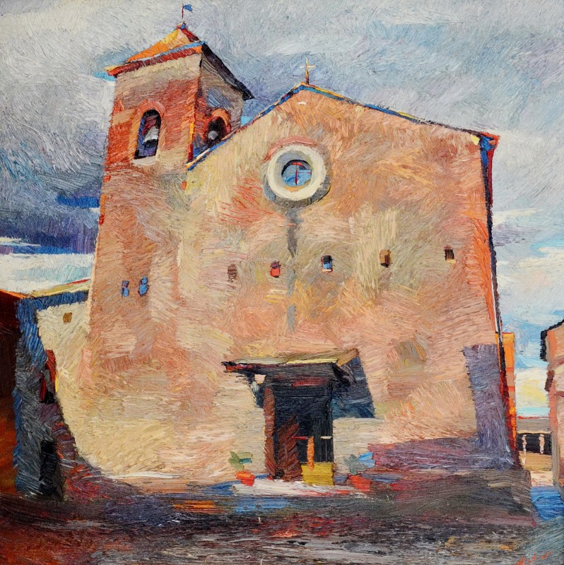 "Certaldo" by Anatol Ghimpu, 2001, 680x680mm, oil on canvas