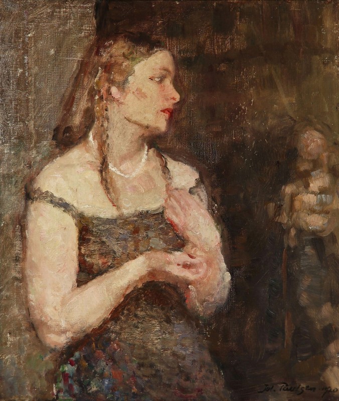 "Pictură. Figură / semifigură" by Julius Paulsen