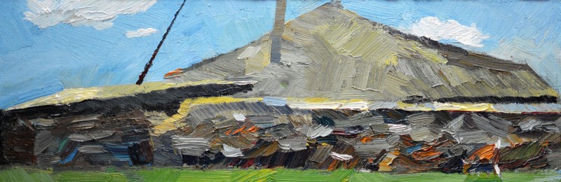 "Motiv. Oxentea" by Dumitrița Znaida, 2017, 200x600mm, ulei pe pânză