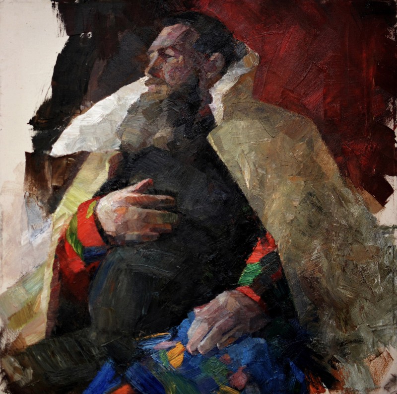 "Painting. Figure. Long term" by Natalia Fostica, 680x680mm, oil on canvas