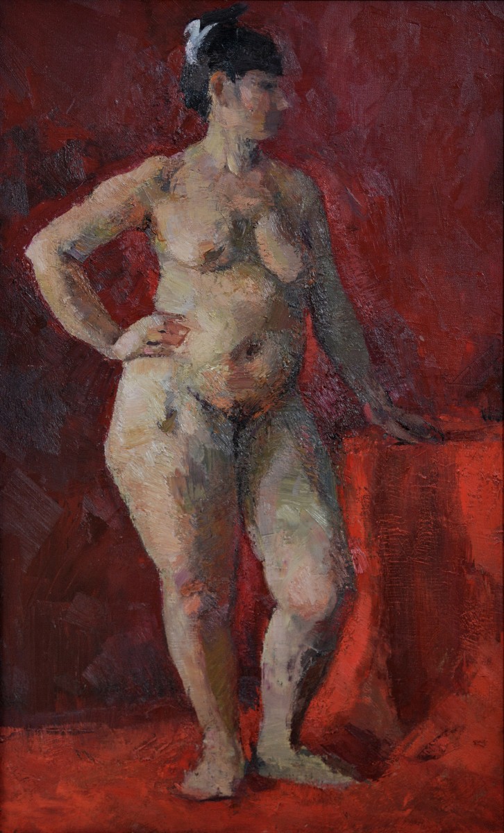 "Painting. Nude. Long term" by Alexandru Untilov, 840x420mm, oil on canvas