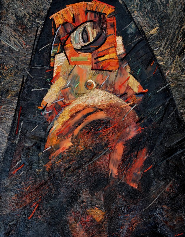 "Motiv" by Anatol Ghimpu, 2003, 1000x780mm, ulei pe pânză