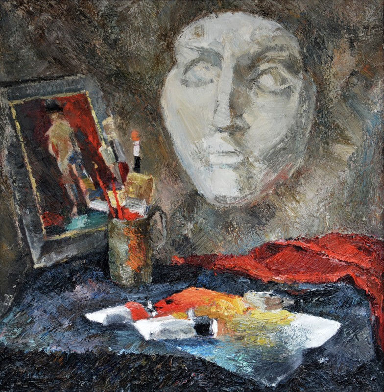 "Natură statică cu ghips" by Павел Гросу, 2006, 520x420mm, масло / холст