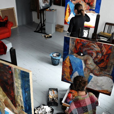 Работа в мастерской. Живопись и рисунок. Декабрь 2016 г.