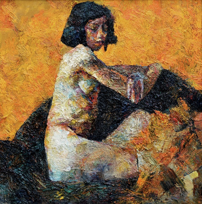 "Nud" by Cristina Demian, 2016, 680x680mm, oil on canvas