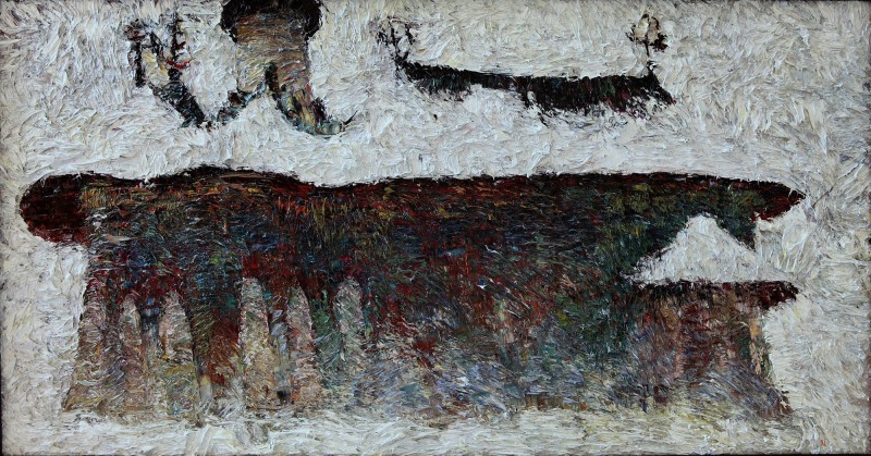 "Moldoviţa" by Ниcолета Стати, 2003, 520x1000mm, масло / холст