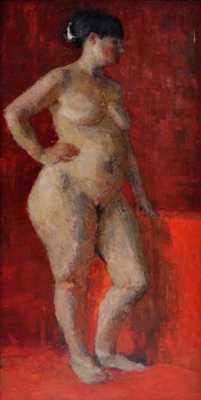 "Nud" by Victor Teslaru, 2014, 840x420mm, oil on canvas