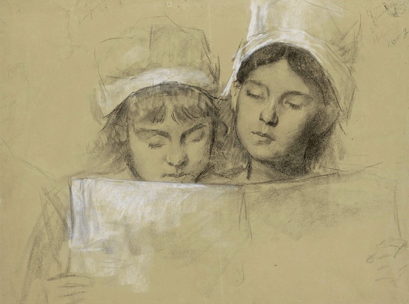 "Desen. Figură / semifigură" by Thérèse Schwartze