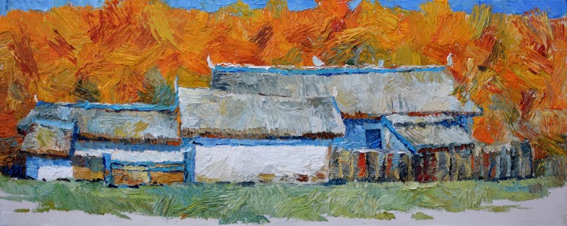 "Painting. Landscape. Pleinair. Pleinair romania" by Adrian Diacon, oil on canvas