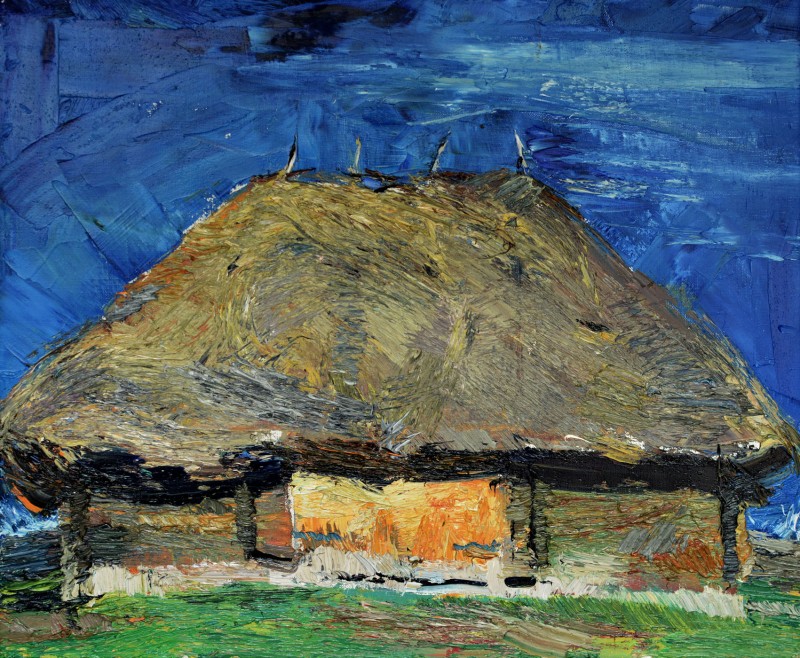 "Căsuță. Sibiu ASTRA" by Alexandru Untilov, 2015, 420x520mm, oil on canvas