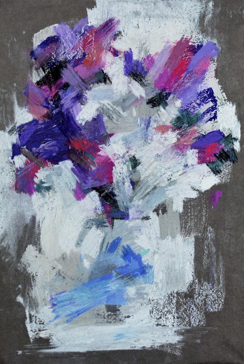 "Рисунок. Цветы" by Михаи Онcиу, 300x200mm, пастель / бумага