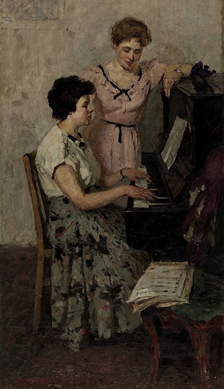 "Compoziție. Oameni" by Zhang Huanqing