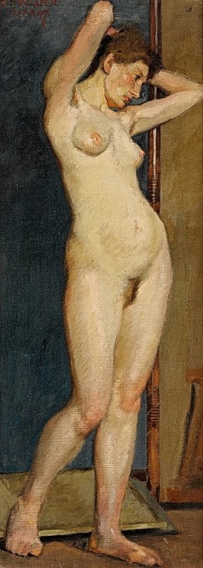 "Painting. Nude" by August Trümper