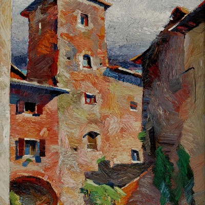 "Certaldo" by Anatol Ghimpu, 2001, 520x680mm, oil on canvas