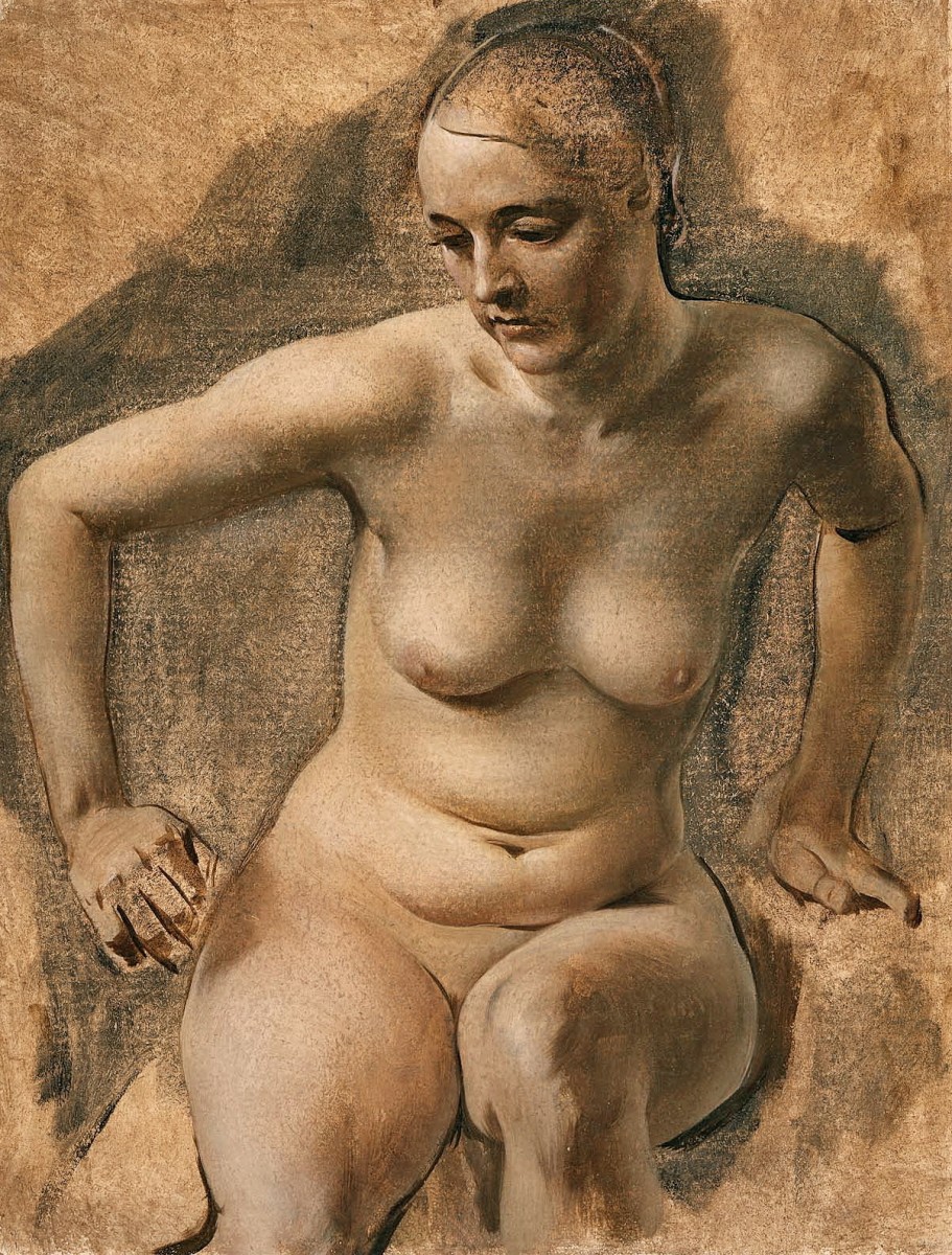 "Desen. Nud. Figură / semifigură" by Alexandre Yevgenievich Jacovleff