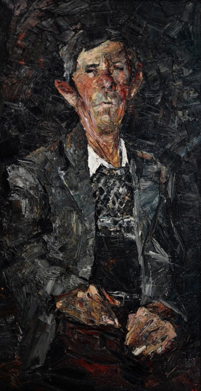 "Fisherman" by Nicoleta Stati, 2002, 1000x520mm, ulei pe pânză
