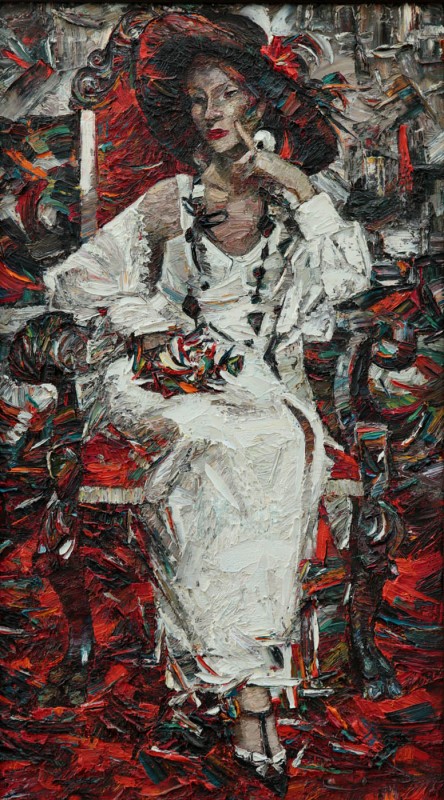 "Lady in White" by Nicoleta Stati, 2007, 1200x800mm, oil on canvas