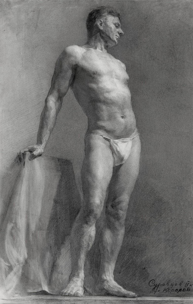 "Drawing. Nude" by Petr Petrovich Surovtsev