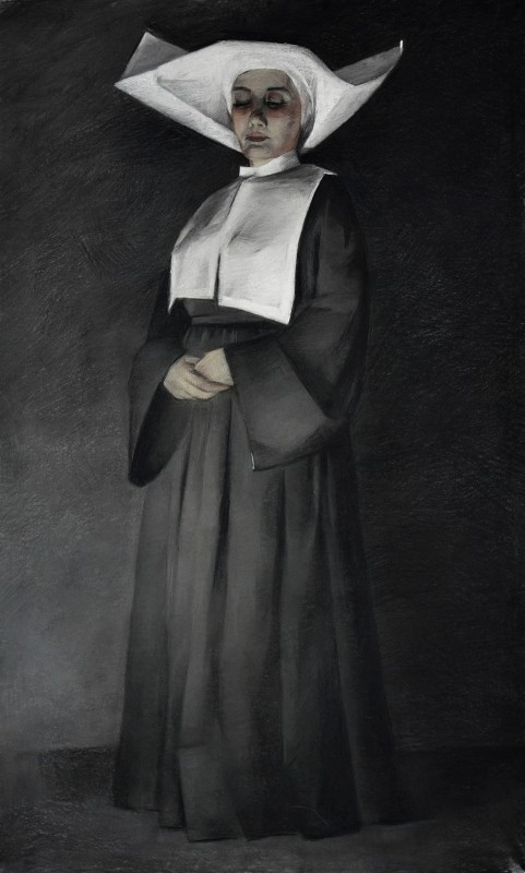 "Figură" by Vlada Cibuc, 2017, 1000x600mm, pastel on paper