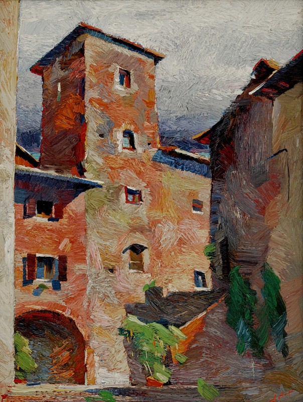 "Certaldo" by Anatol Ghimpu, 2001, 520x680mm, ulei pe pânză