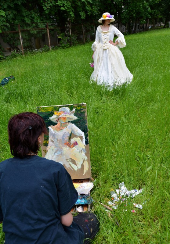 ... începutul practicii de pleinair de vară / clasa a VIII-a, a X-a și a XI-a. /