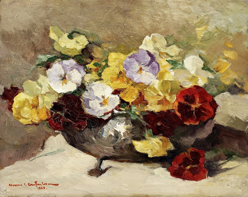 "Painting. Flowers" by Honoriu I. Cretulescu