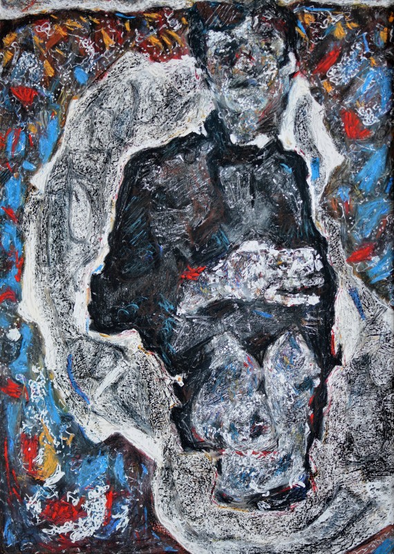 "Drawing. Long term" by Eduard Leahu, 700x500mm, pastel on paper