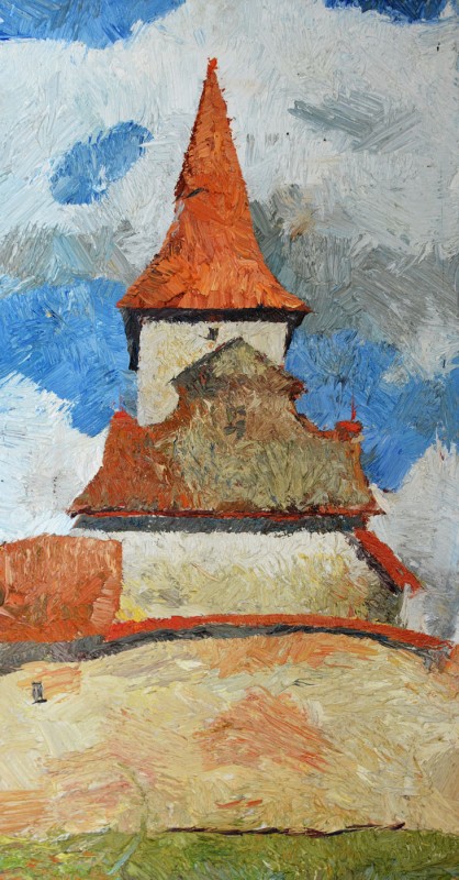 "Motiv. Transilvania" by Mădălina Casian, 2015, 620x320mm, oil on canvas