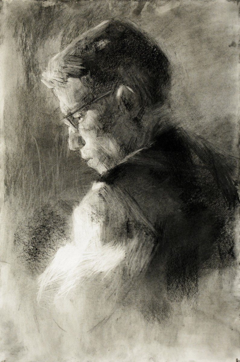 "Portret" by Ion Golubei, 2016, 600x400mm, Russian sauce pe hârtie