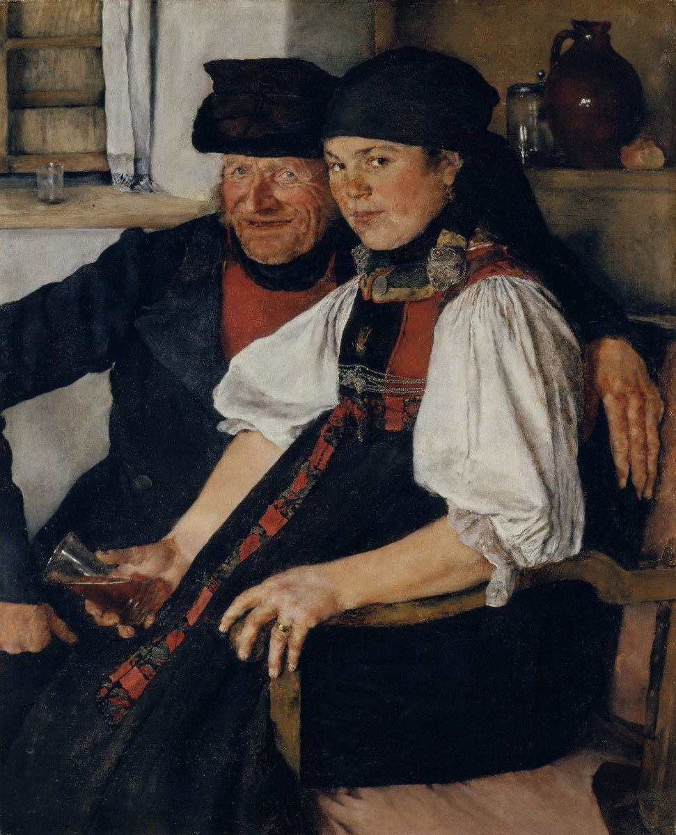 "Compoziție. Oameni" by Wilhelm Leibl