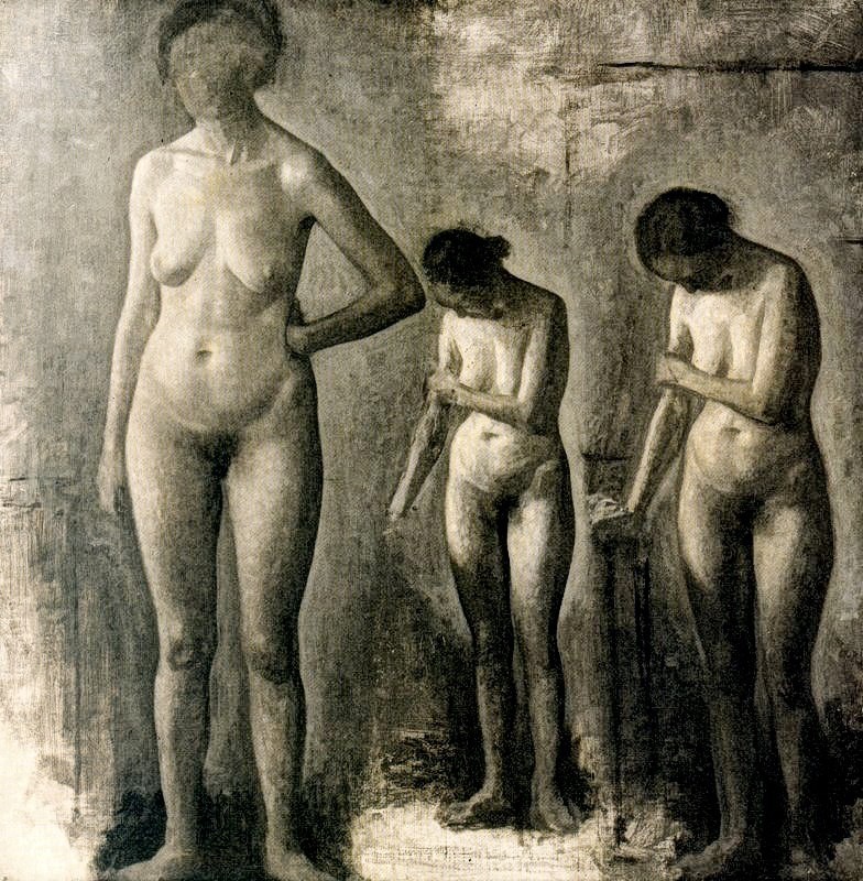 "Drawing. Nude" by Vilhelm Hammershøi