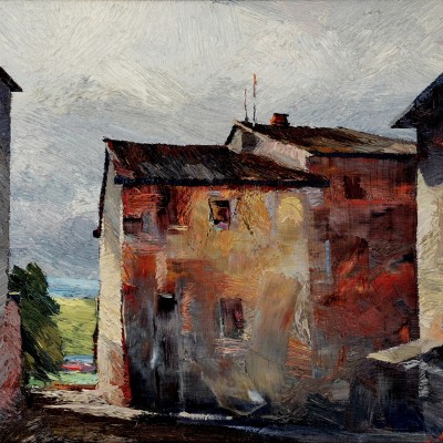 "Certaldo" by Anatol Ghimpu, 2002, 520x600mm, oil on canvas