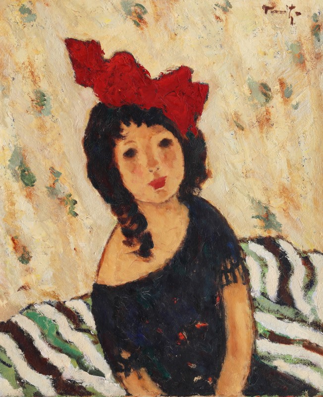 "Pictură. Figură / semifigură" by Nicolae Tonitza