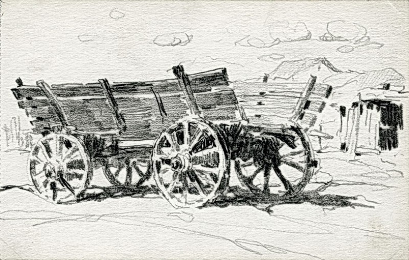 "Drawing. Rural" by Stepan Fedorovitch Kolesnikoff