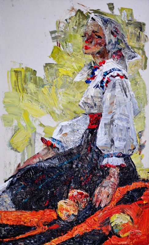 "Painting. Figure. Long term" by Diana Rumeghea, 680x420mm, oil on canvas