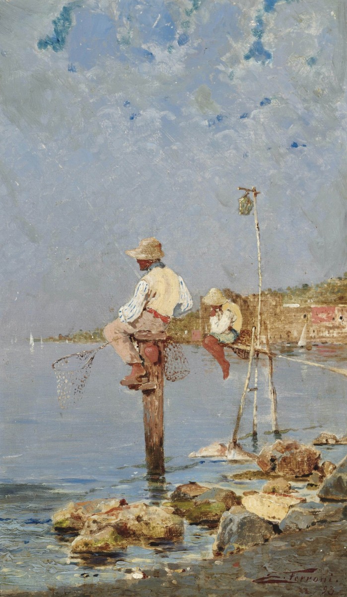 "Painting. Figure. Marine landscapes" by Egisto Ferroni