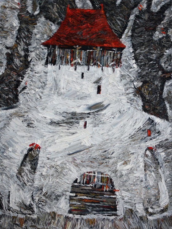 "Diplomă. Transilvania. Dreapta" by Vlada Cibuc, 2017, 700x520mm, ulei pe pânză