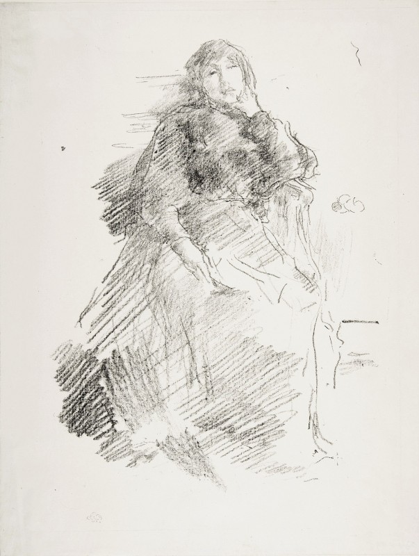 "Desen. Figură / semifigură" by James Abbott McNeill Whistler