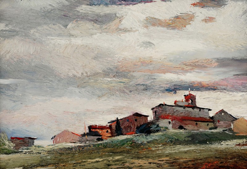 "Certaldo" by Anatol Ghimpu, 2001, 420x600mm, ulei pe pânză