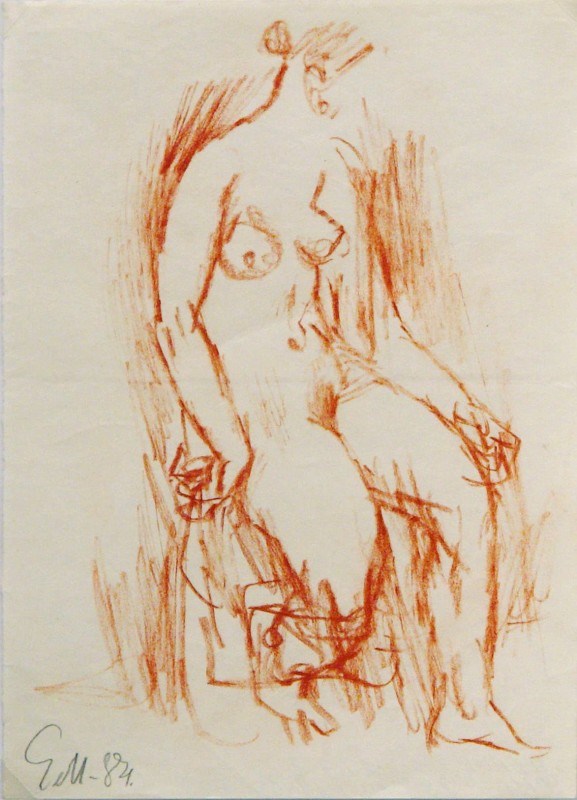 "Desen. Nud" by Evsey Evseevich Moiseenko