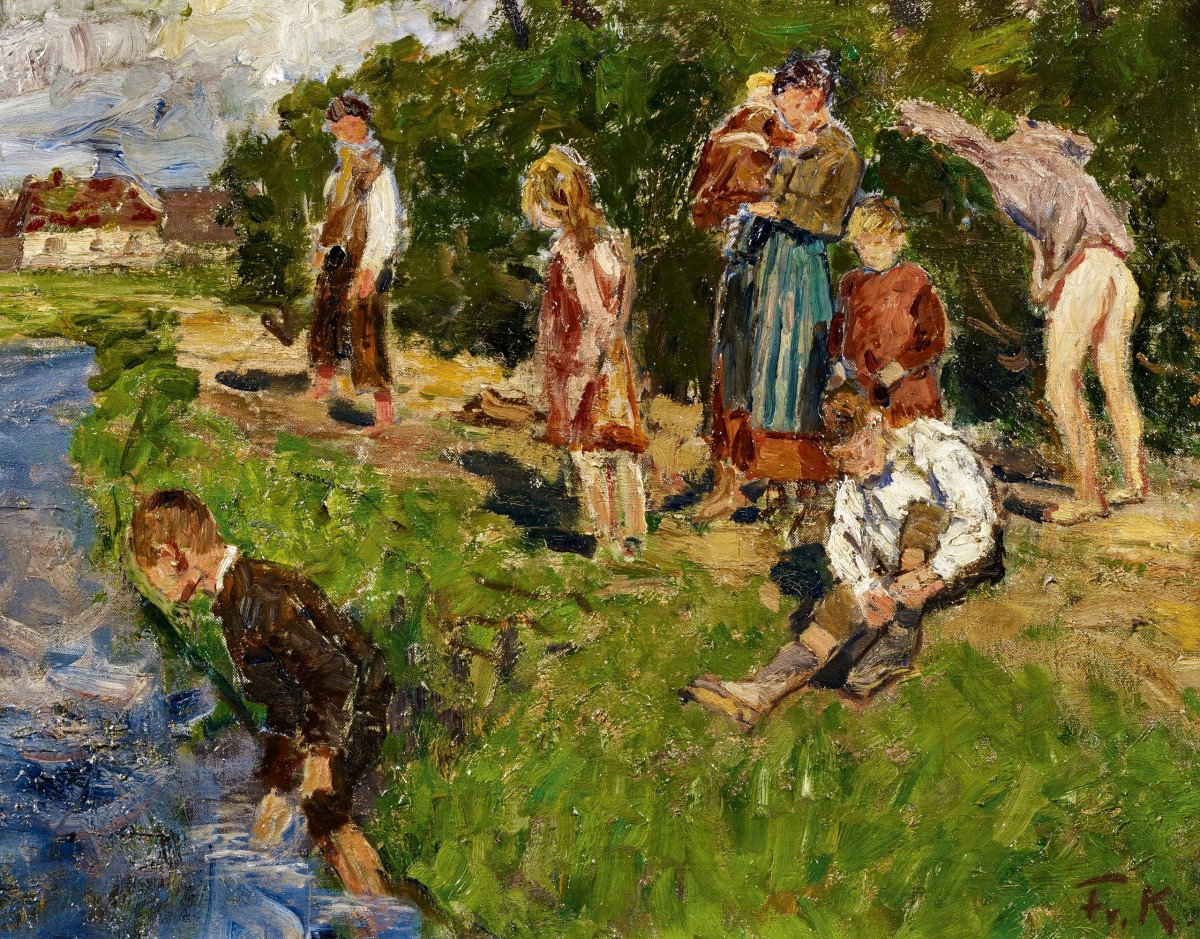 "Painting. People" by Friedrich Kallmorgen